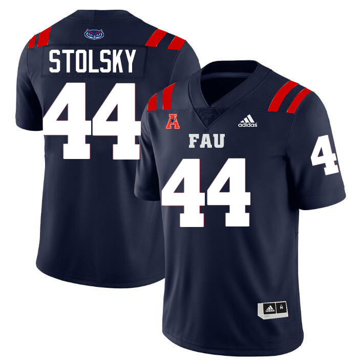 #44 Tyler Stolsky FAU Jersey,Florida Atlantic Owls Football Jersey,Uniforms,Gears-Navy